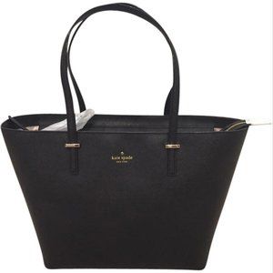 Kate Spade Large Black Leather Tote